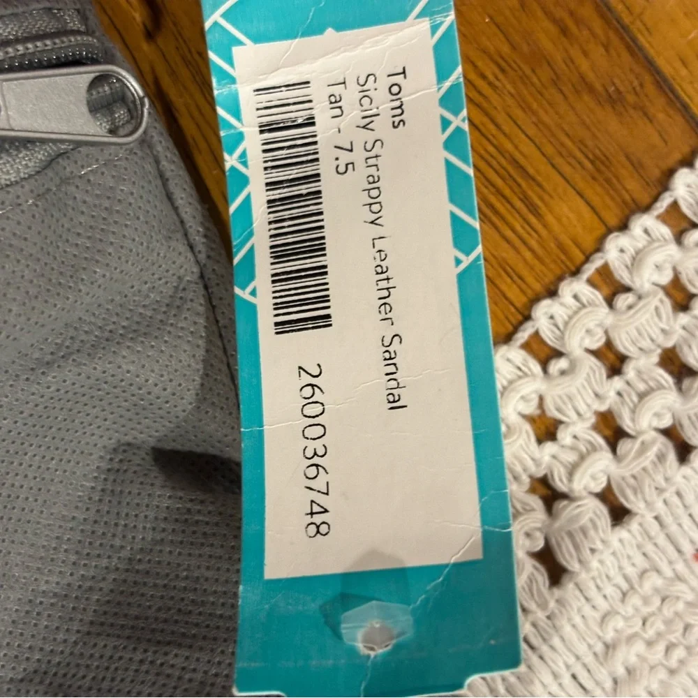 TOMS Sicily Strappy Leather Sandals – Macadamia Mini Cheetah Suede – Size 7.5 - Picture 10 of 12